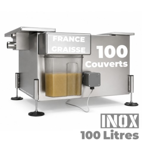 bac à graisse automatique restaurant 100 couverts jour inox professionnel - 95L